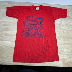 Vintage Red “The Pork Peanut & Pine Festival” Graphic T-Shirt